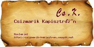 Csizmarik Kapisztrán névjegykártya